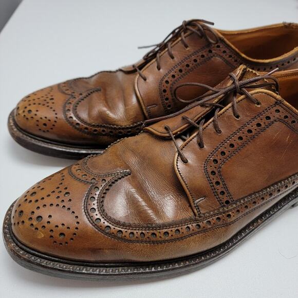 Men's Classic Brown Leather Sole Oxfords Size 11 - Picture 10 of 11